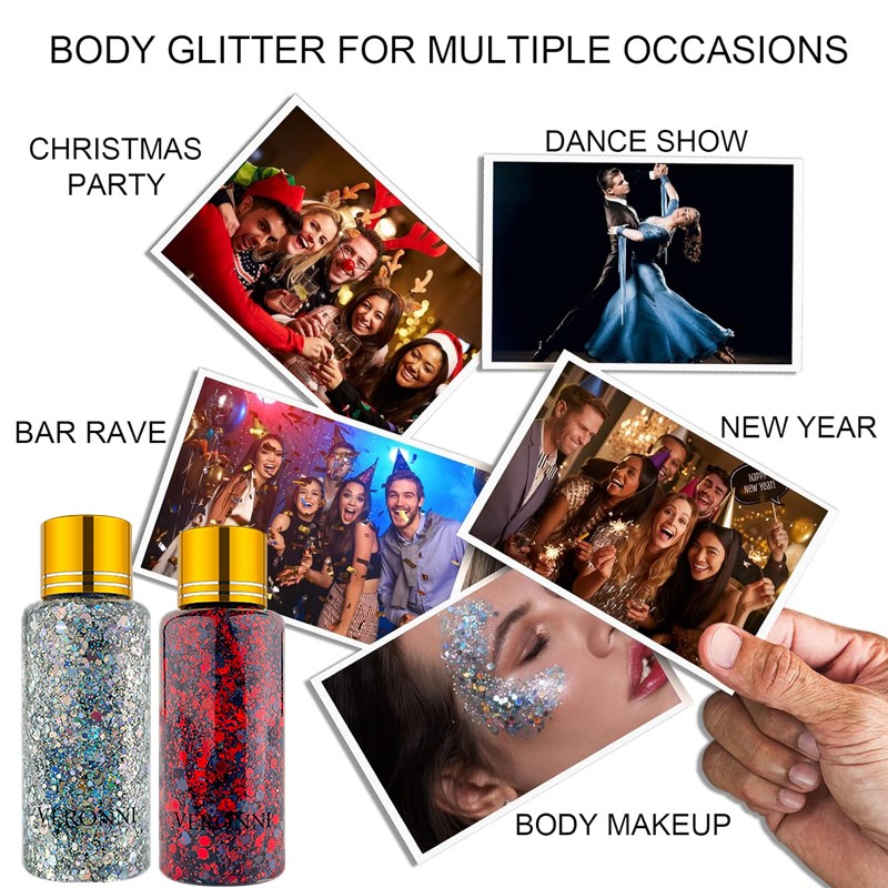 Eye Glitter Factory - 9 Colors Eye Glitter Hair Body Face Chunky Glitter