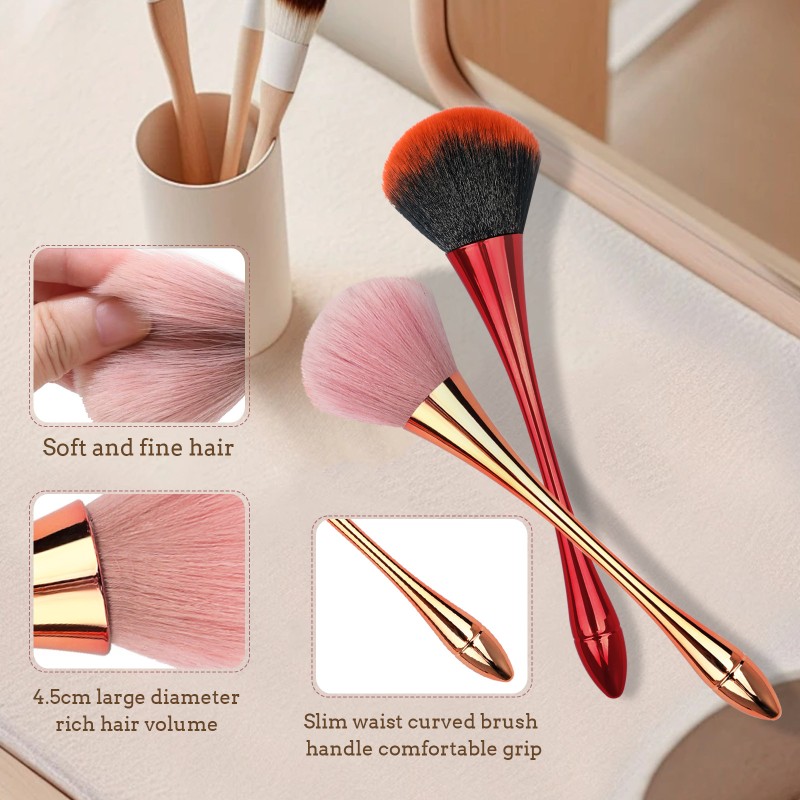 Dust Brush Supplier - Wholesale 6 Colors Nail Dust Brush Long Handle