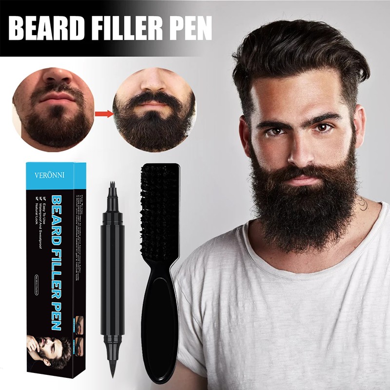 Beard Filler Pen Factory - VERONNI Waterproof Double-head Natural Dense