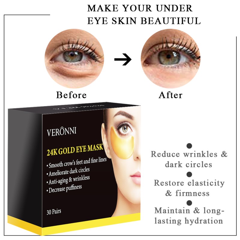 Sleep Eye Mask Supplier - Gel 24k Gold Under Patch Treatment Dark Circle