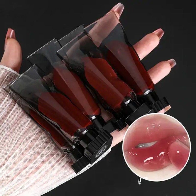 Lipgloss Tubes Supplier - Waterproof Private Label 6 Color Black Squeeze