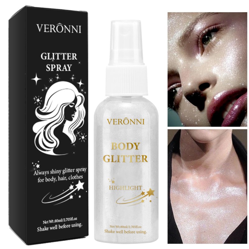 Body Glitter Spray Supplier - Body Glitter Mist Spray Liquid Highlighter