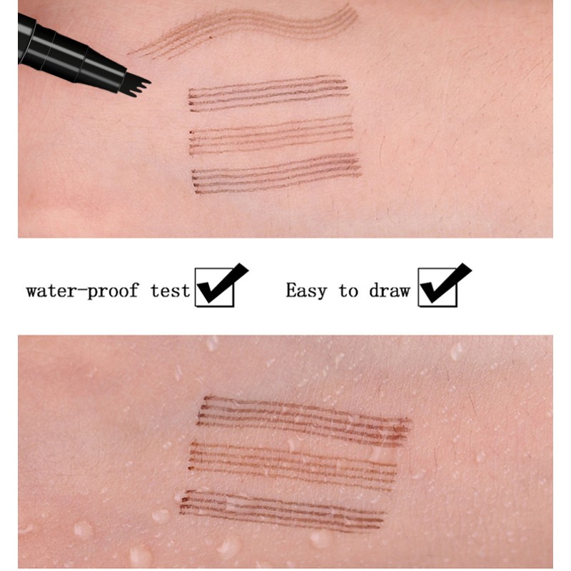 Natural Eyebrow Pen Factory - Waterproof Four-claw Tints Makeup Four Colors