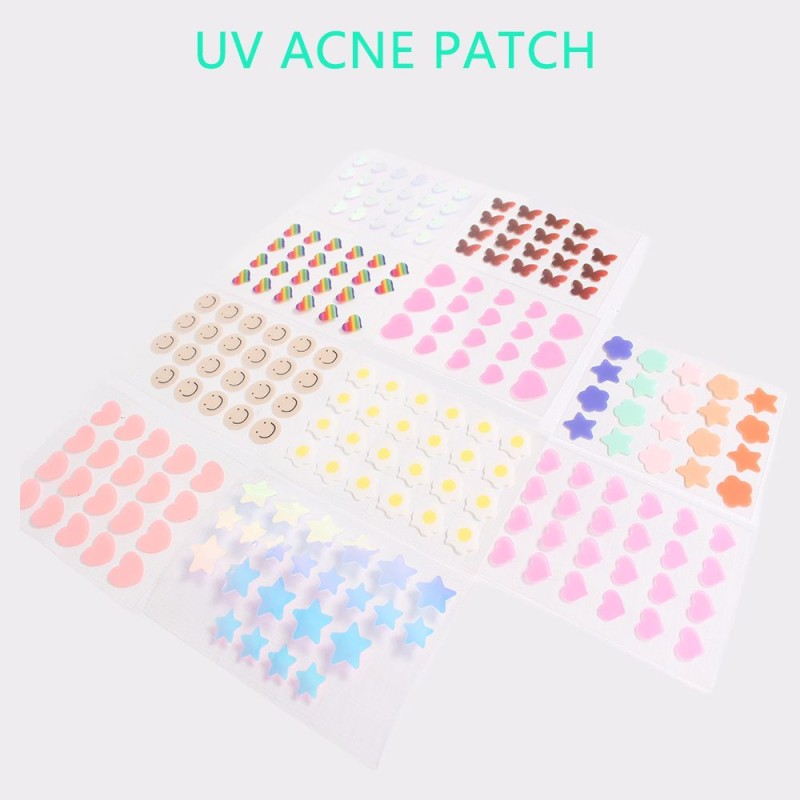 UV Tattoo Sticker Manufacturer - Custom Heart Shape Pimple Patches Sunscreen