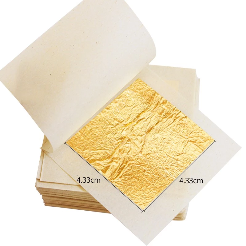 Gold Leaf Supplier - 24k Artificial Taiwan Edible Gold Leaf Leaves Sheet Foil