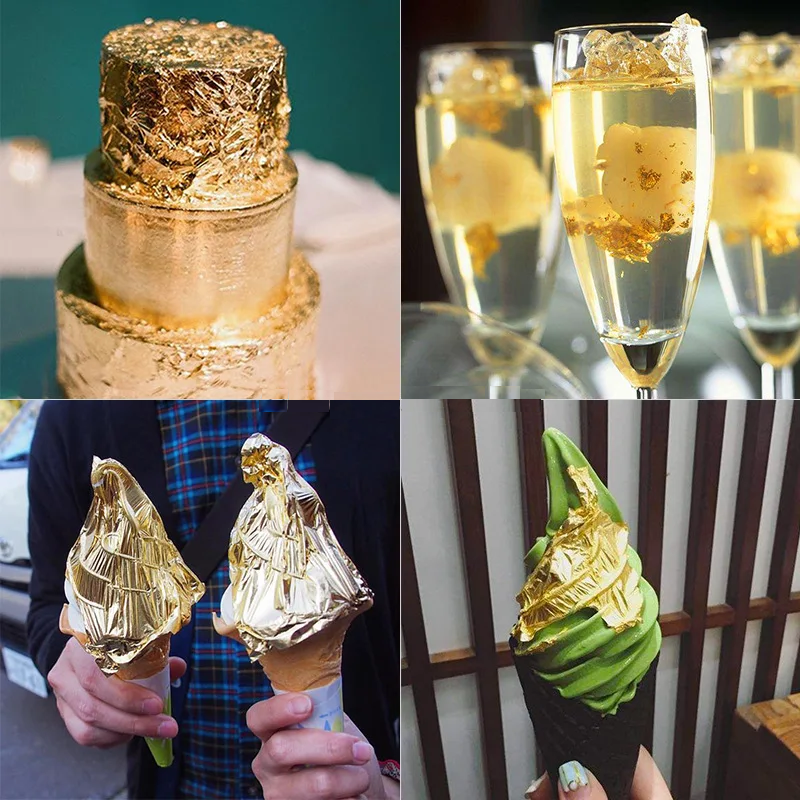 Gold Leaf Sheets Factory - Hot Sales 24k Hand Made Gold Leaf Sheets Anti Wrinkling