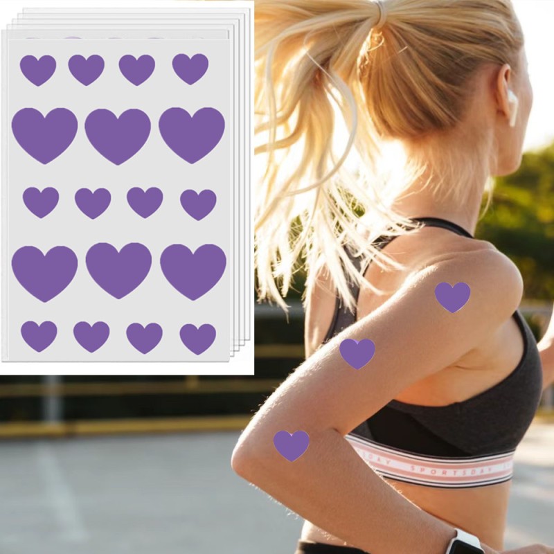 UV Tattoo Sticker Manufacturer - Custom Heart Shape Pimple Patches Sunscreen