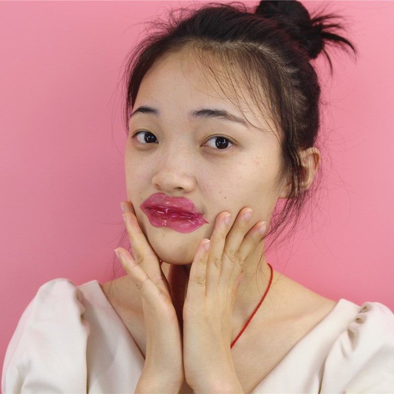 Hydrogel Lip Pad Supplier - Stock Available Rose Scent Pink Antiaging Hydrogel