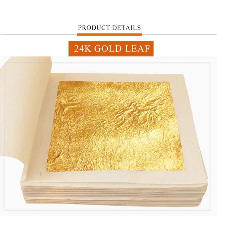 Gold Leaf Manufacturer - Pure Karat 24k Gold Leaf Sheets Genuine Foil Edible