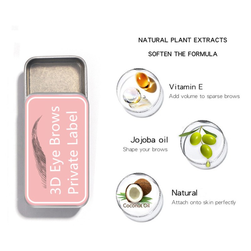 Eyebrow Styling Gel Factory - Natural 3D Waterproof Freeze Sculpt Eyebrow Soap Wax