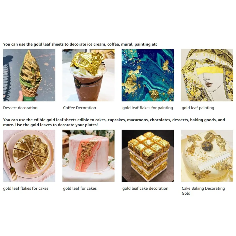 Edible Gold Leaves Manufacturer - Transfer Edible Gold Leaves Foil Sheet 24K