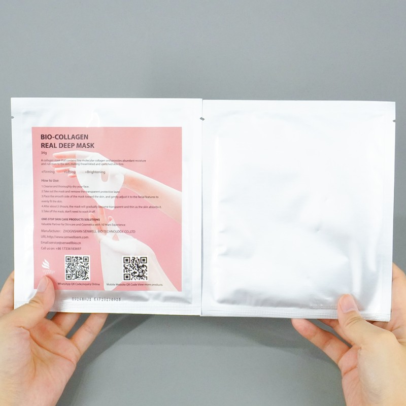 Sheet Mask Supplier - Private Label Hydrating Vegan Collagen Face Lifting Anti