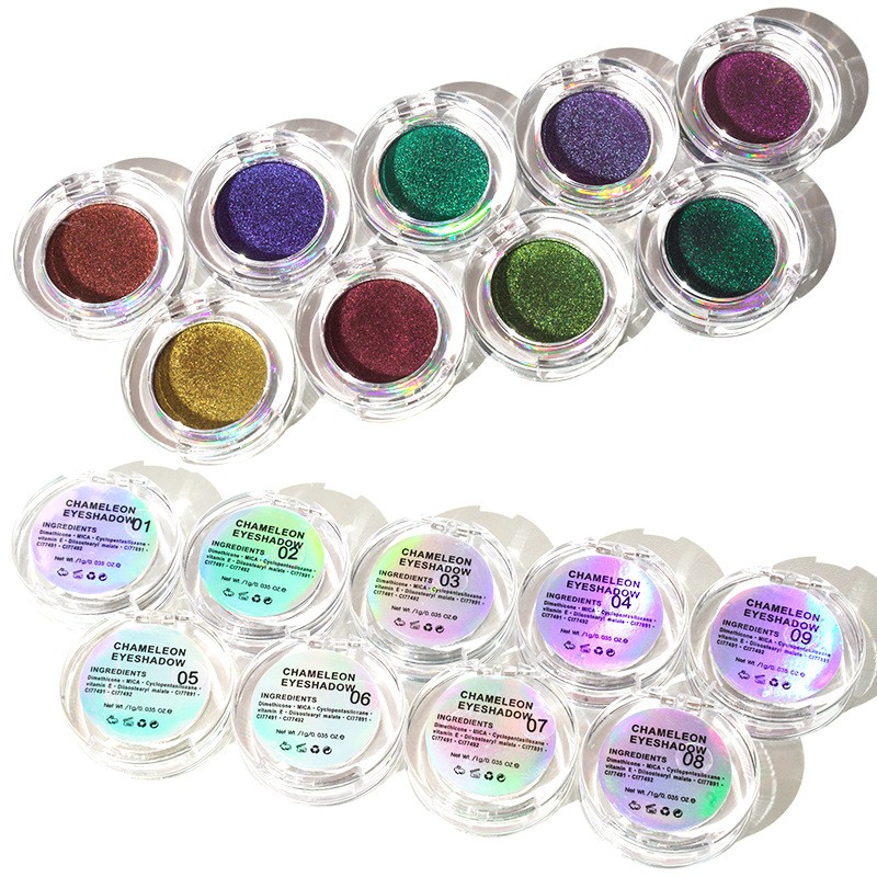 Pressed Eyeshadow Supplier - OEM High Pigment Holographic Chrome Chameleon