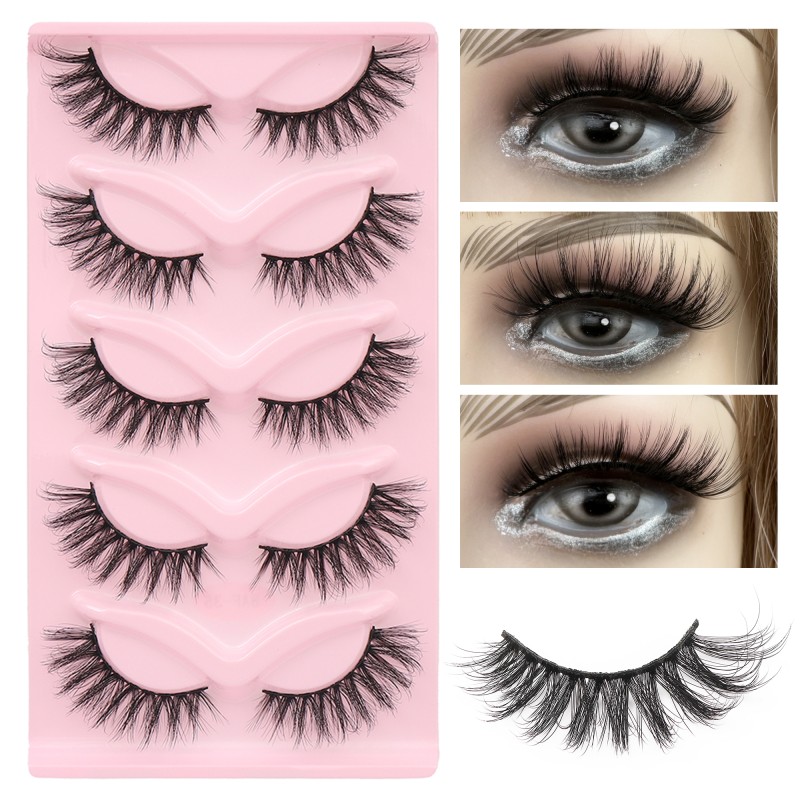 False Eyelashes Manufacturer - New Beauty Luxury Custom Logo 5 Pairs Multilayer