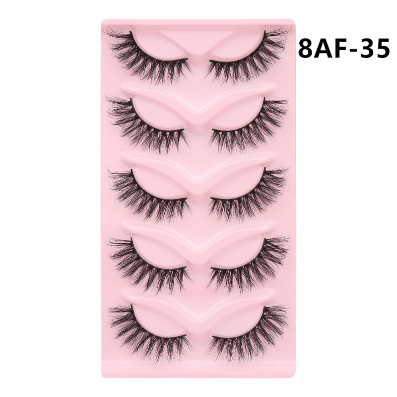 False Eyelashes Manufacturer - New Beauty Luxury Custom Logo 5 Pairs Multilayer
