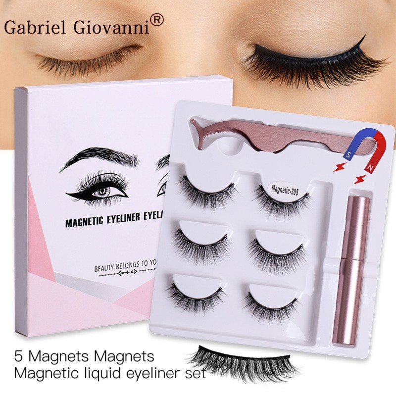 Magnetic Eyeliner Kit Supplier - Wholesale Custom Logo 5 Magnet with Lashes