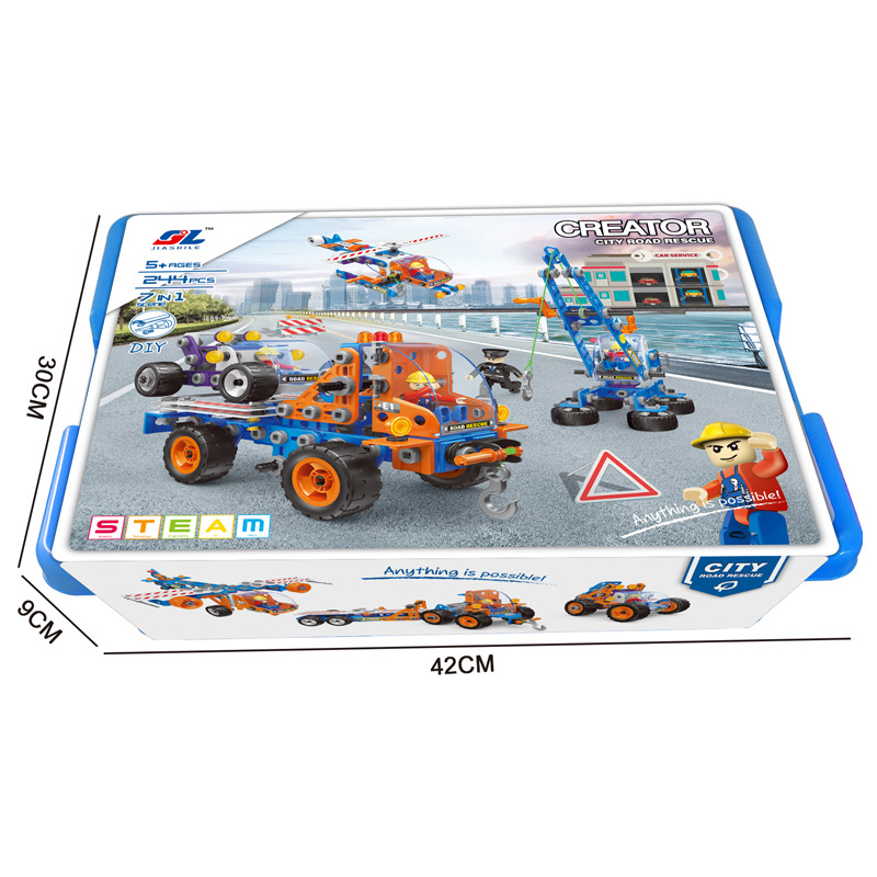 DIY Assembly Factory - 8-in-1 40-Piece ABS Plastic Building Block Set