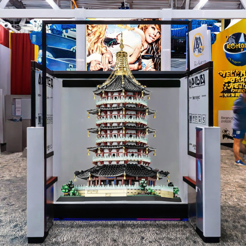 Building Block Set Supplier - WANGE 6236 Mini Chinese Leifeng Pagoda ABS