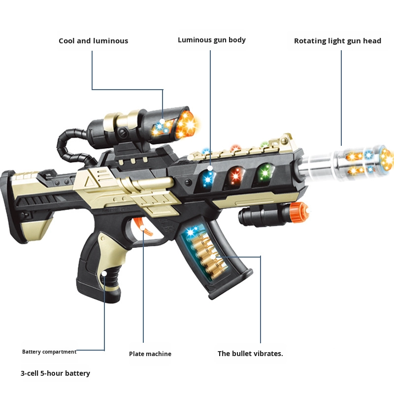 Electronic Toy Gun Factory - Children's Unisex Electric Music Revolver Sound