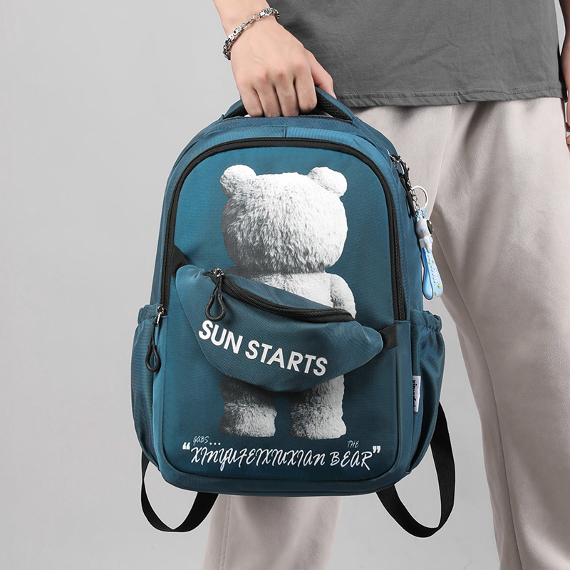 Schoolbags Factory - High Quality Waterproof Large Capacity Spine Geometric