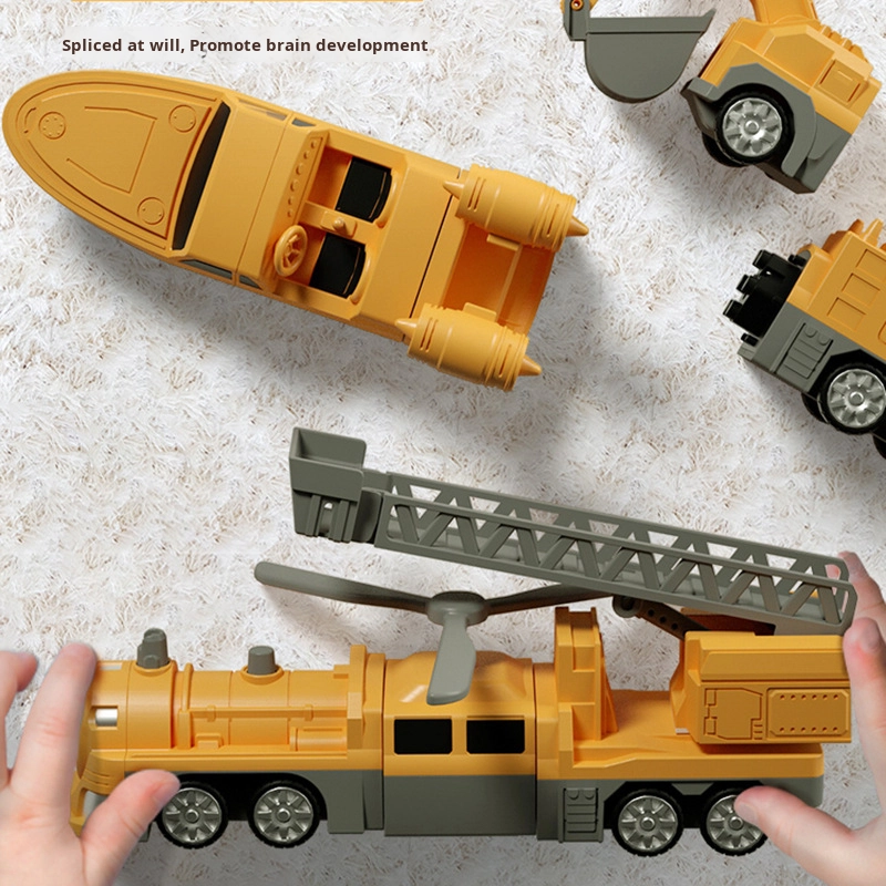 RC Car Toy Manufacturer - Children's Transforming Fire Truck Magnetic Blocks