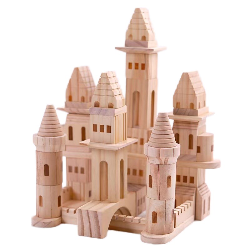 Wooden Model Supplier - Children's Wooden Building Blocks 40-Piece Shape