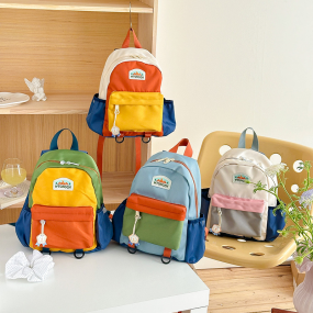 School Bag Supplier - Lightweight Color-Blocked Backpack Kindergarten Travel