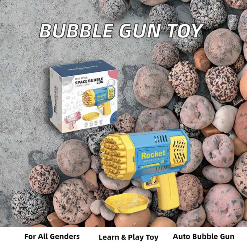 Bubble Gun Factory - Unisex Outdoor 40 Holes Rocket Automatic ABS