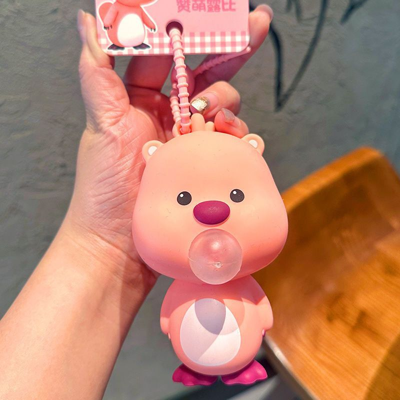 Keychain Toy Manufacturer - Amy Rabbit Kapibara Bubble Blowing Pendant