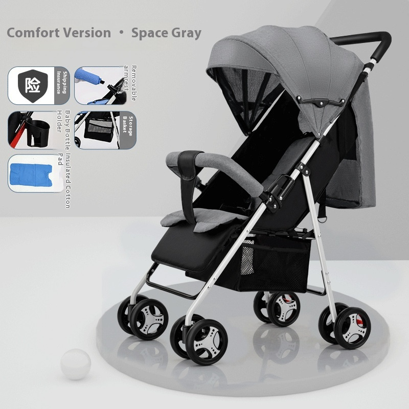 Baby Stroller Manufacturer - Lightweight Foldable Four-Wheel One-Click Closure