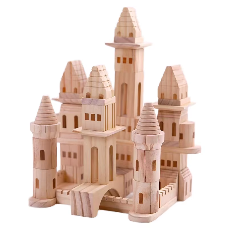 Wooden Model Supplier - Children's Wooden Building Blocks 40-Piece Shape