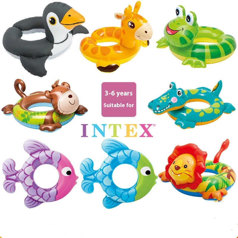 Swimming Ring Manufacturer - INTEX Inflatable PVC Lifebuoy Cute Cartoon Design