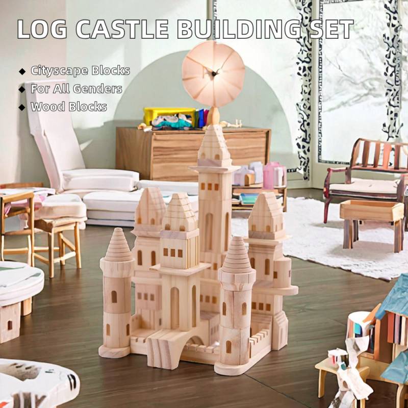 Wooden Model Supplier - Children's Wooden Building Blocks 40-Piece Shape