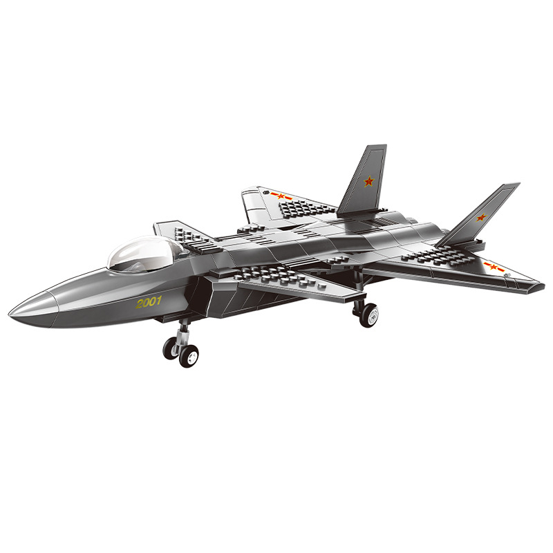 Educational Building Blocks Factory - Wange DIY Military Aircraft Model