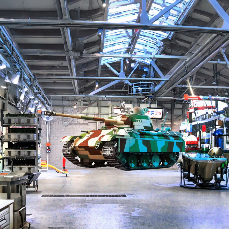 Army Tank Factory - SUNTENT World War II German Panther MOC Building