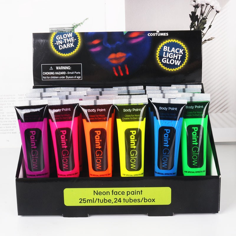 Face Color Set Factory - 12 Piece Brush Palette Halloween Graffiti Set