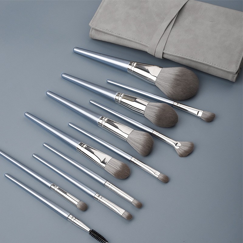 Makeup Brush Set Manufacturer - Economical Custom Design Blue Black Set