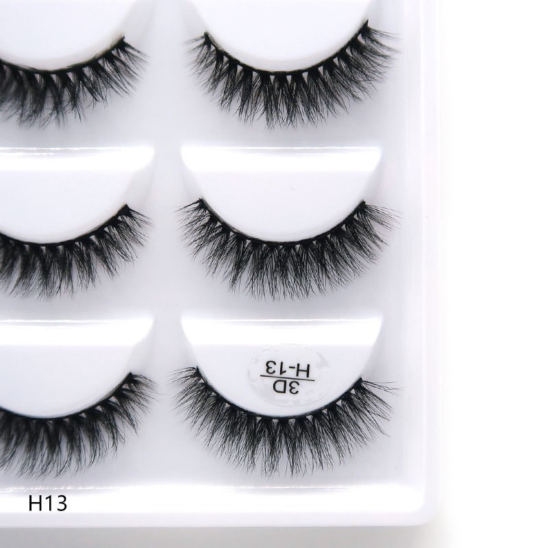 Eyelash Vendor Supplier - New Style Fluffy 14mm Mink 3D Winged Natural