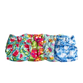 Pocket Diaper Supplier - Custom Print One Size Waterproof Bamboo Gusset
