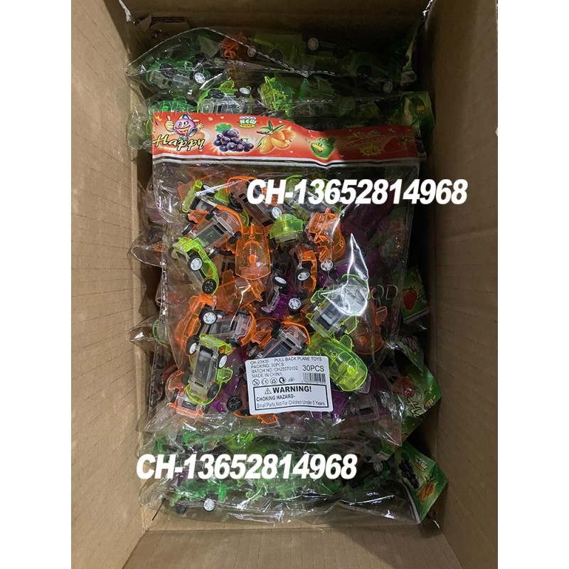 Wholesale Low MOQ Bulk Cheap Plastic Small Transparent Aircraft Toy Car Pull-back Vehicle Promotion Toy for Kids