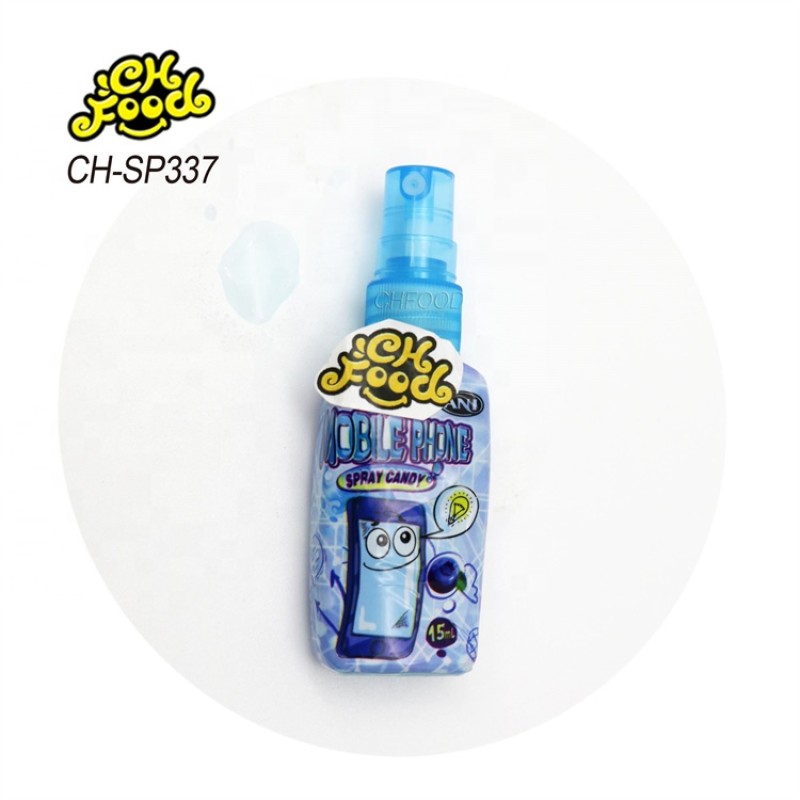 Wholesale Low MOQ Mobile Phone Sour Fruit Flavor Liquid Spray Candy Sweets for Kids