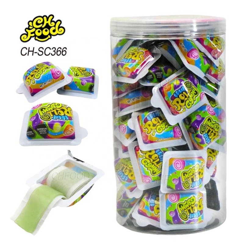 Halal Fruit Flavor Roll Gummy Candy in Glass Bear Bottle Factory  Wholesale and OEM Soft Candy Sweets for Kids