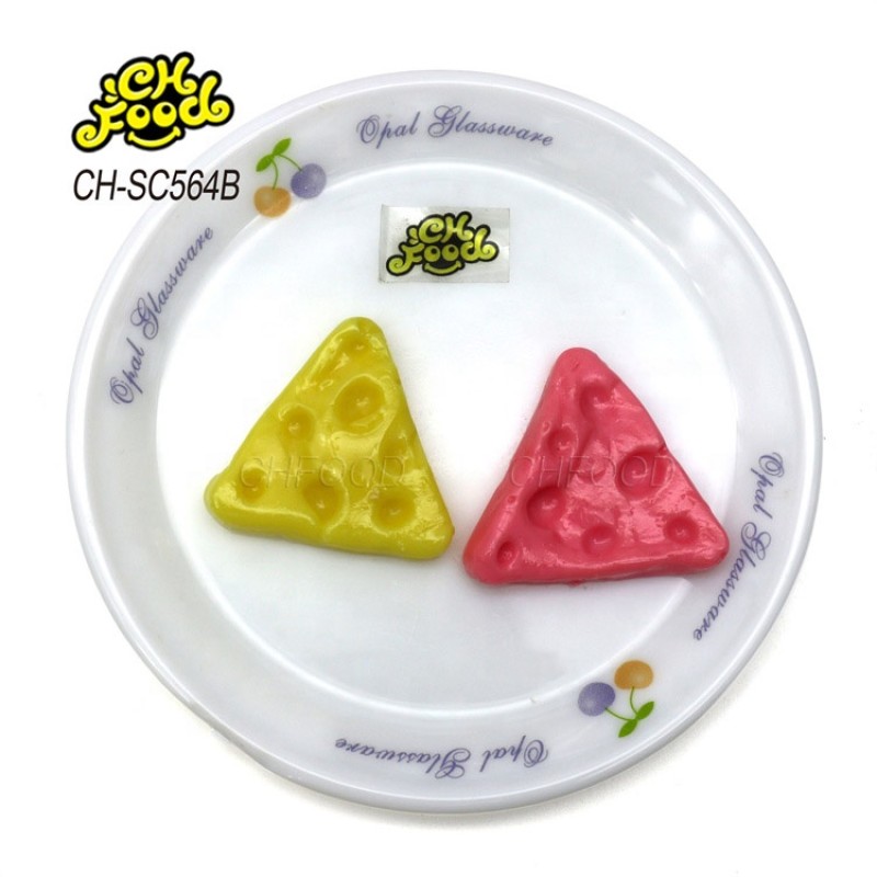 Low MOW Wholesale New Fruit Flavor 3d Cheese Shape Gummy Jelly Soft Candy in Glass Bear Bottle Sweets Snack