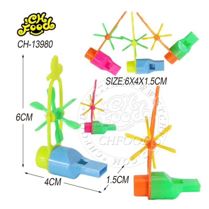 New Small Cheap Plastic Whistle Windmill Toy for Kids