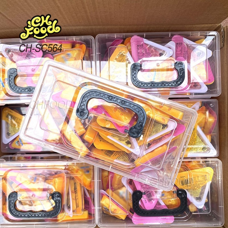 Low MOW Wholesale New Fruit Flavor 3d Cheese Shape Gummy Jelly Soft Candy in Glass Bear Bottle Sweets Snack