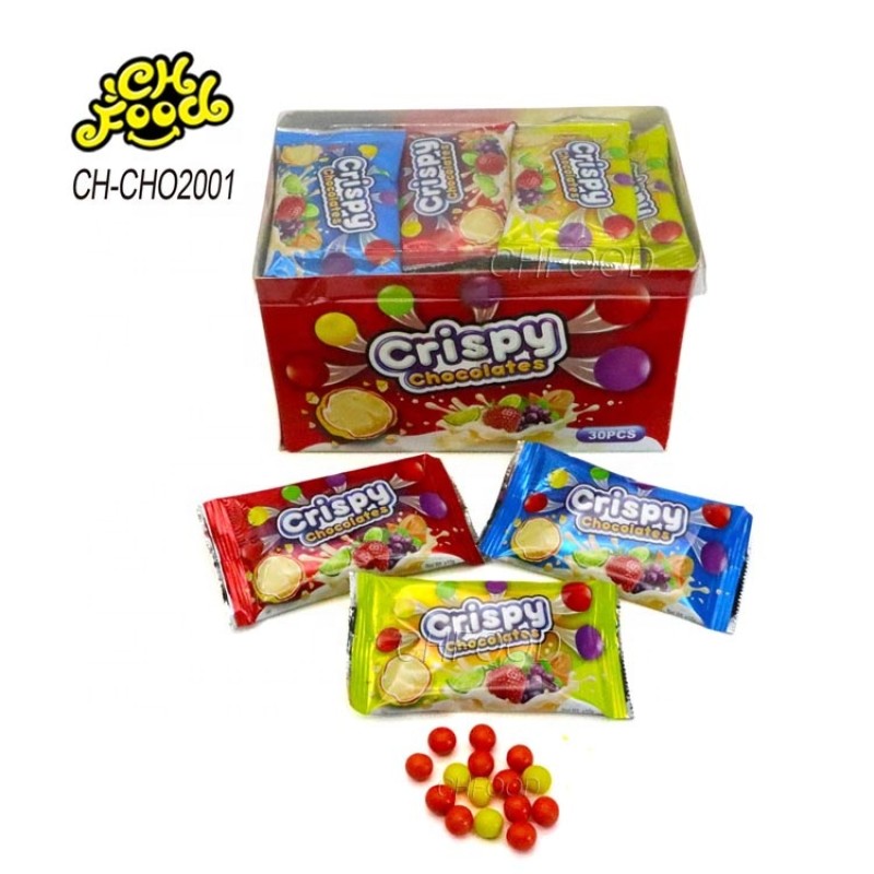 Custom Halal Crispy Chocolates Ball Candy Sweets  Wholesale and OEM China Snack for Children