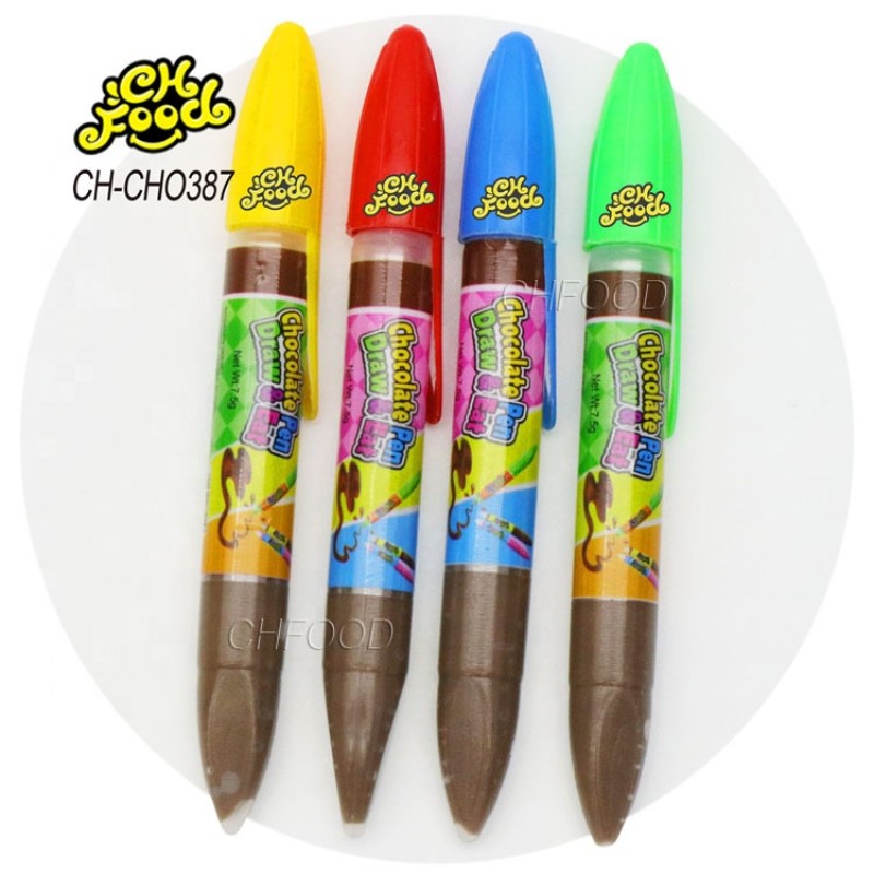 Wholesale and OEM Chocolate Jam Liquid Candy Pen Syringe Shape Toy Kids Halal Candy Sweets Custom