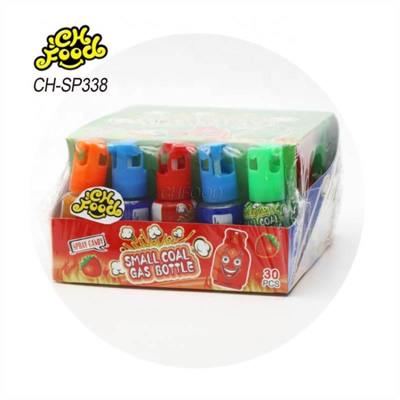 Wholesale Low MOQ Gas Cylinder Sour Fruit Flavor Liquid Spray Candy Sweets for Kids