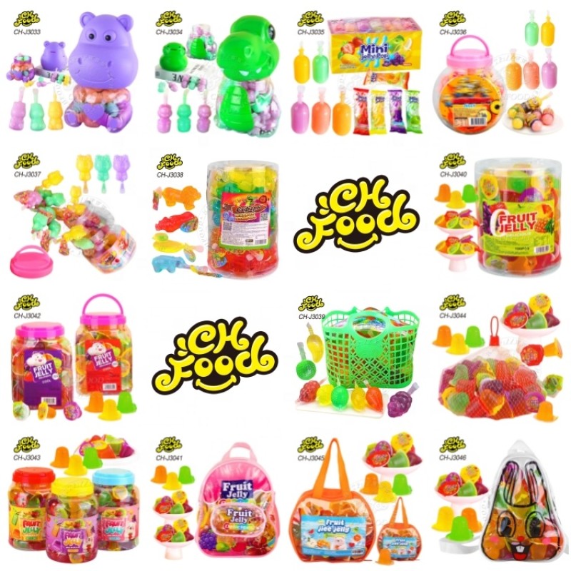 Pudding Jelly Cup in Pvc Bottle Halal Mix Fruit Flavor Jelly Candy Sweets for Kids Wholesale and OEM