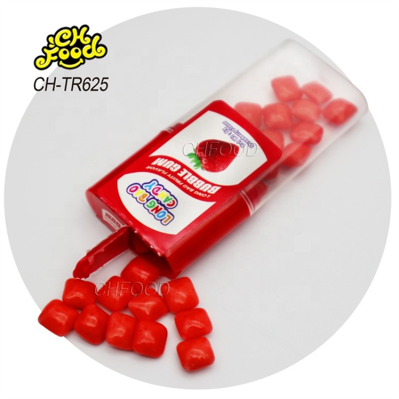 Wholesale and OEM Bottle Candy Fruit Flavor Colorful Mini Square Chewing Bubble Gum Halal China Snack